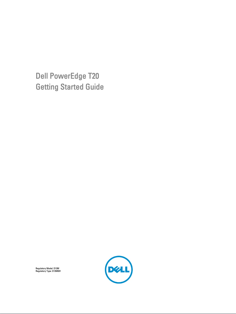 Page 1 de la notice Guide d'installation Dell PowerEdge T20