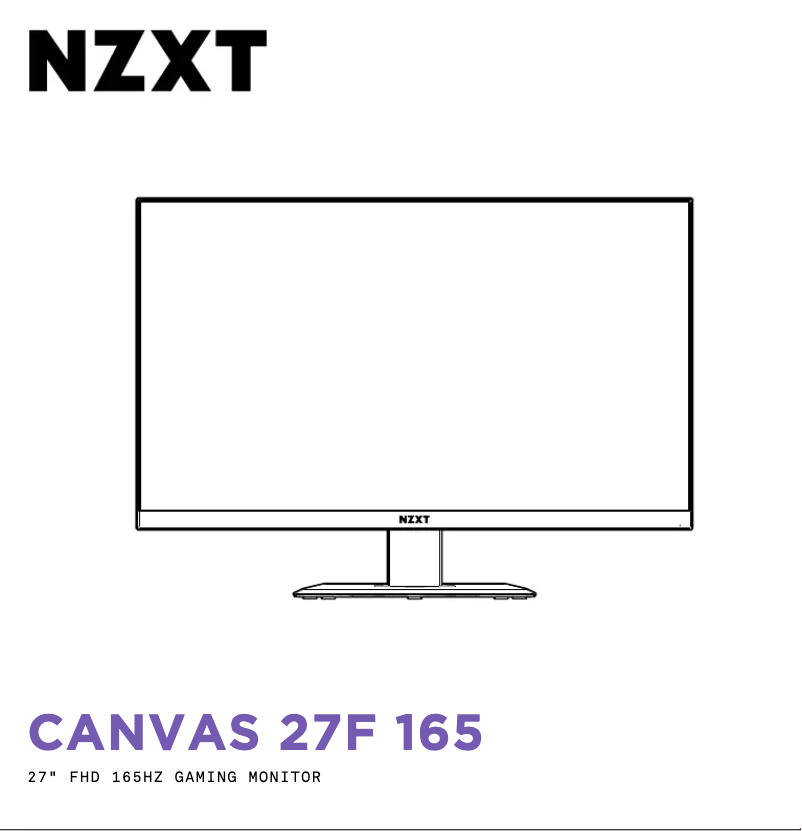 Page 1 de la notice Manuel utilisateur NZXT CANVAS 27F 165