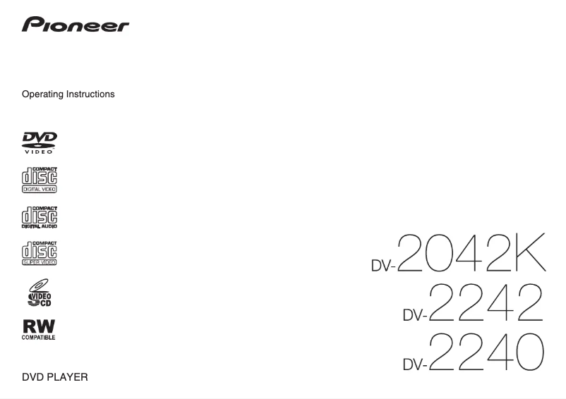 Image de la première page du manuel de l'appareil DV-2042