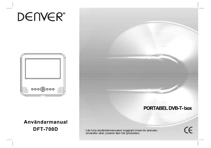 Page 1 de la notice Manuel utilisateur Denver DFT-700D