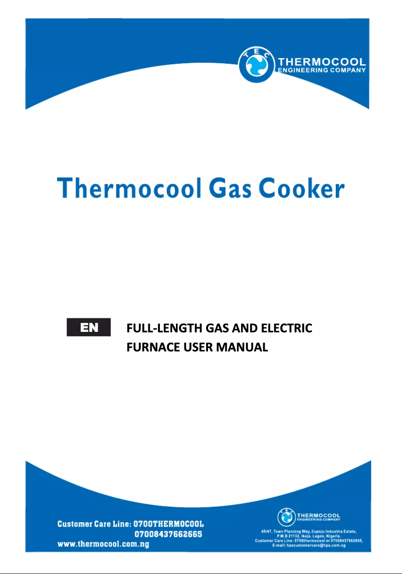 Page 1 de la notice Manuel utilisateur Thermocool TPC 503G1E