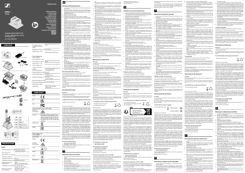 Page n°1 - Manuel utilisateur Sennheiser CHG 2