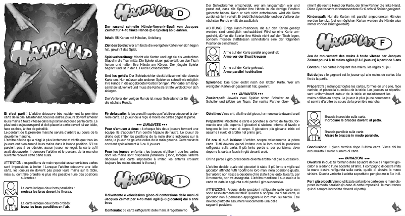 Page n°1 - Manuel utilisateur Schmidt Hands Up