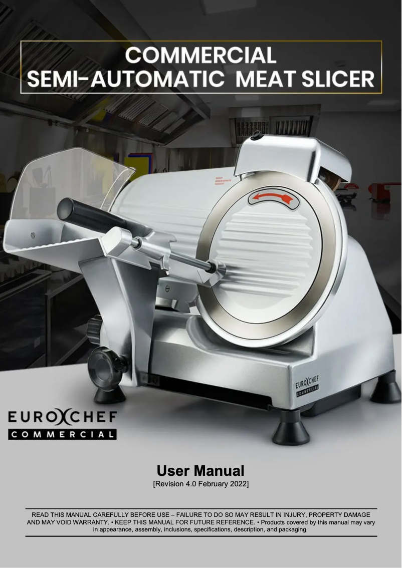Page n°1 - Manuel utilisateur Eurochef EUC-CMS-2