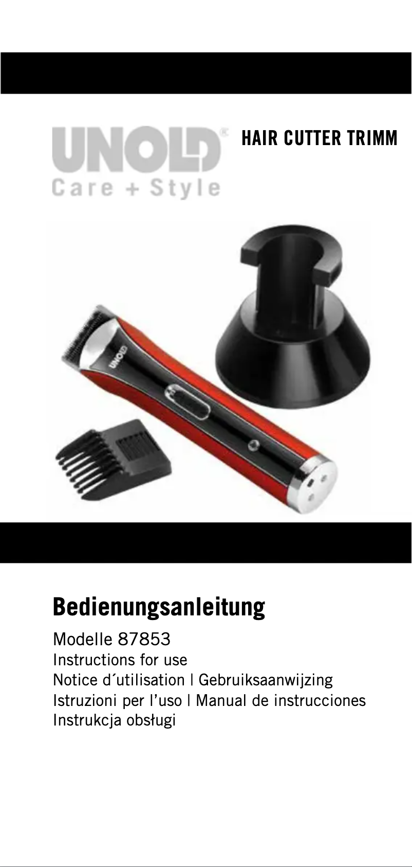 Page 1 de la notice Manuel utilisateur Unold 87853