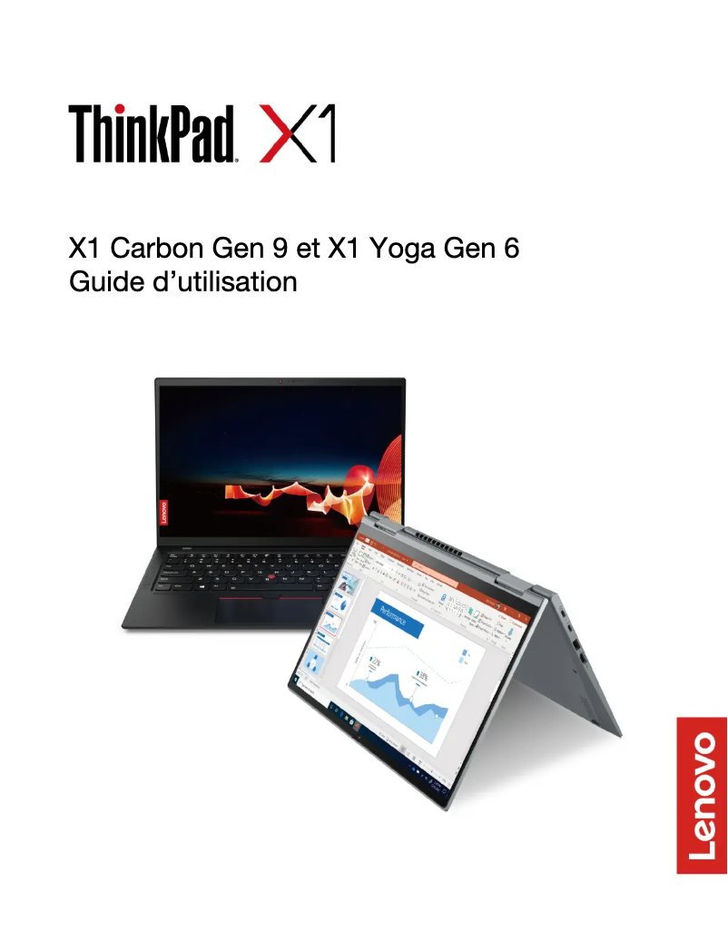 Page 1 de la notice Manuel utilisateur Lenovo ThinkPad X1 Yoga Gen 6