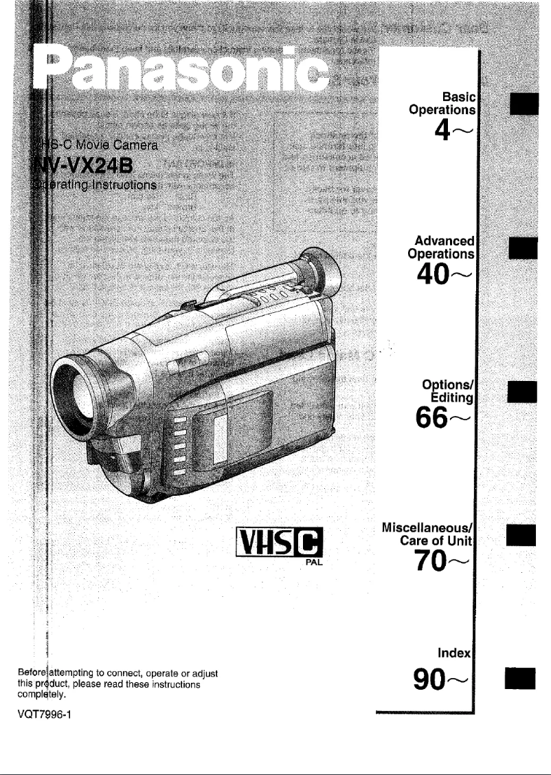 Imagen de la primera página del manual del dispositivo NV-VX24B