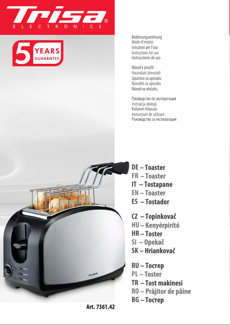 Image de la première page du manuel de l'appareil Crispy Snack 7361.42