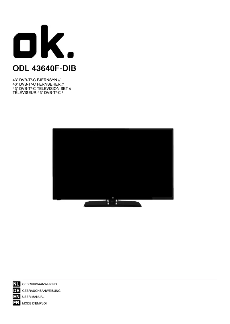 Page n°1 - Manuel utilisateur OK ODL 43640F-DIB