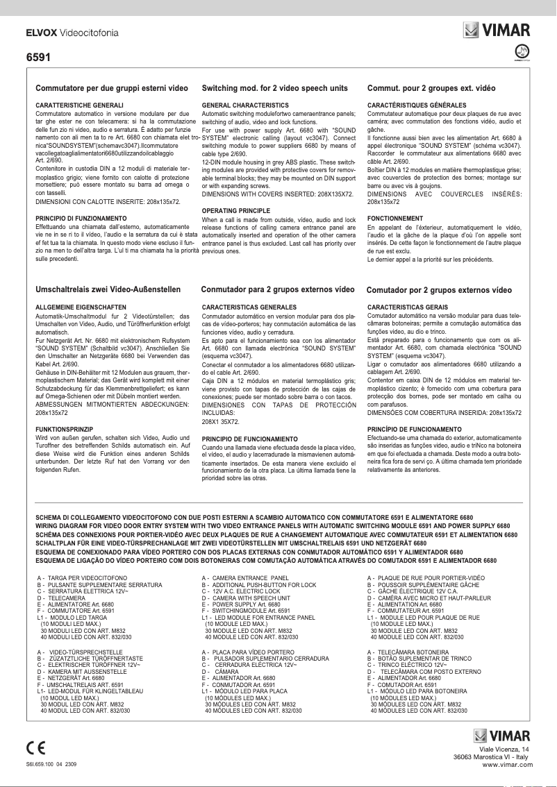 Image de la première page du manuel de l'appareil ELVOX 6591