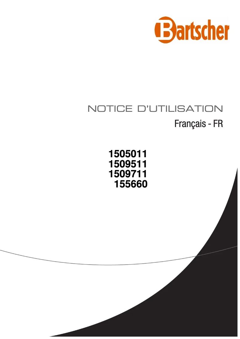 Page n°1 - Manuel utilisateur Bartscher 155660