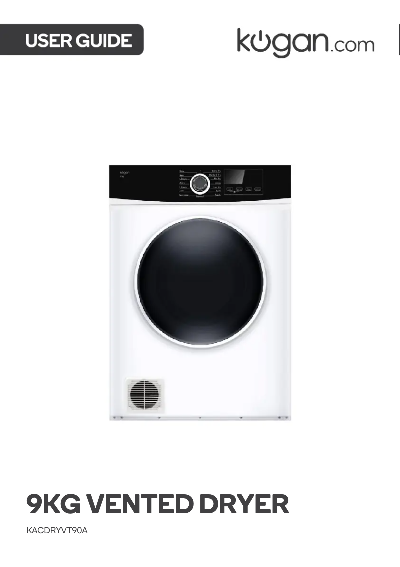 Image de la première page du manuel de l'appareil KACDRYVT90A