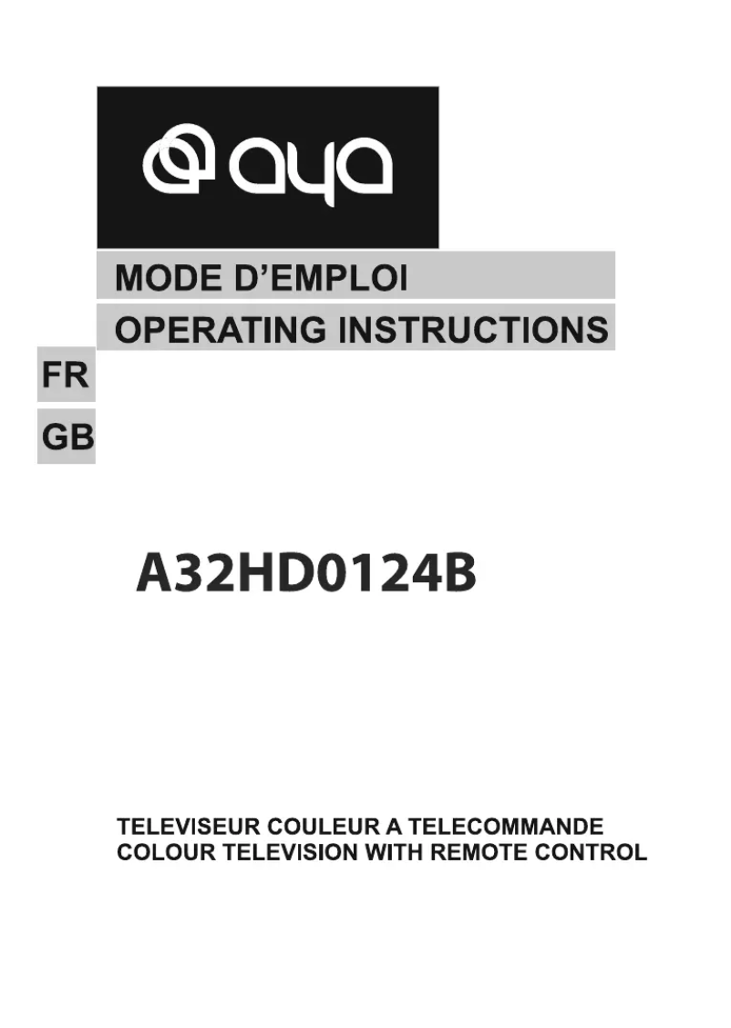 Page 1 de la notice Manuel utilisateur AYA A32HD0124B