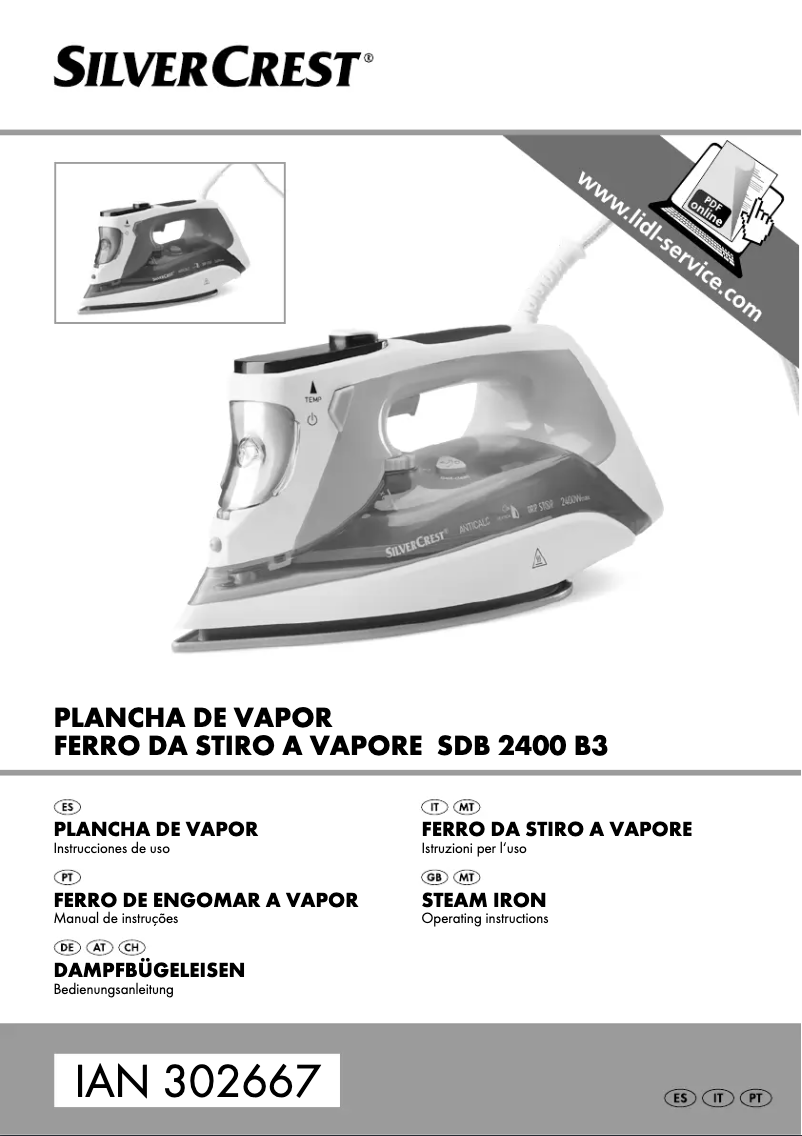 Page n°1 - Manuel utilisateur SilverCrest SDB 2400 B3