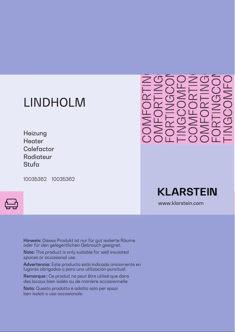 Image de la première page du manuel de l'appareil Lindholm