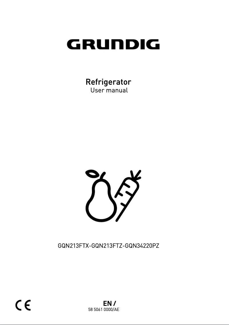 Page 1 de la notice Manuel utilisateur Grundig GQN34220PZ