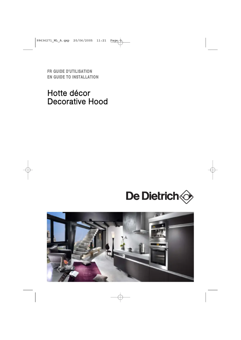Image de la première page du manuel de l'appareil DHD120XE1