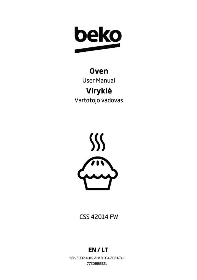 Page 1 de la notice Manuel utilisateur Beko CSS42014FW