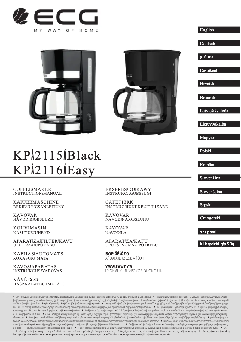 Page n°1 - Manuel utilisateur ECG KP 2115