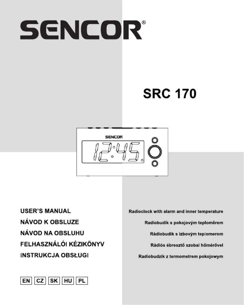 Page n°1 - Manuel utilisateur Sencor SRC 170 OR