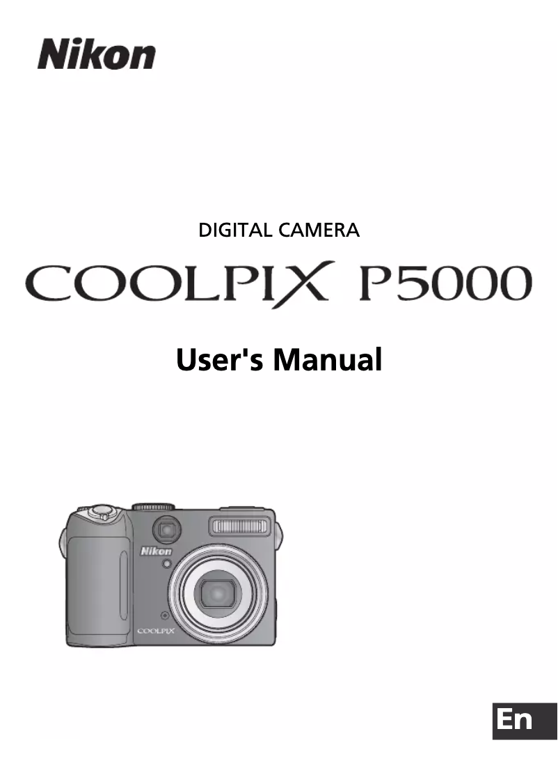 Image de la première page du manuel de l'appareil Coolpix P5000