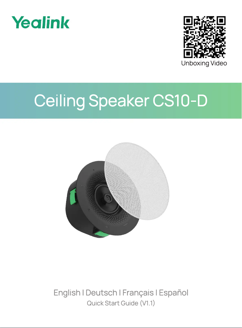 Image de la première page du manuel de l'appareil CS10