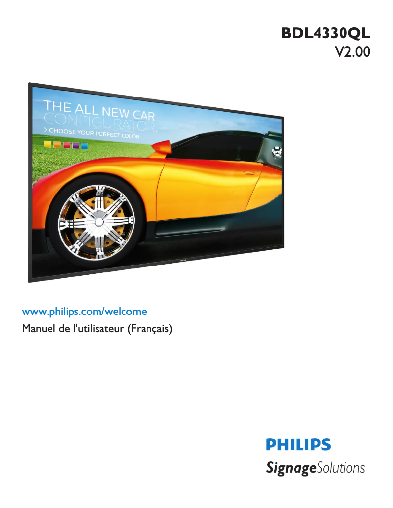 Page n°1 - Manuel utilisateur Philips BDL4330QL