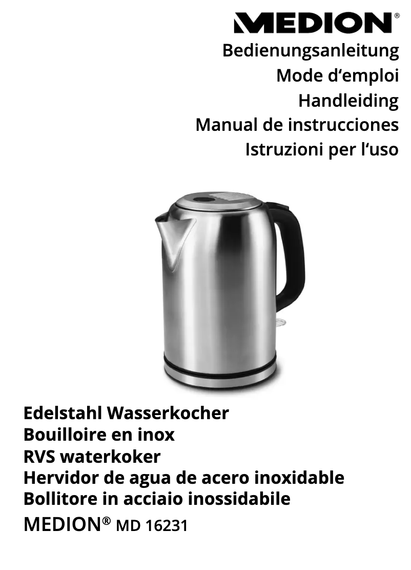 Page n°1 - Manuel utilisateur Medion MD 16231