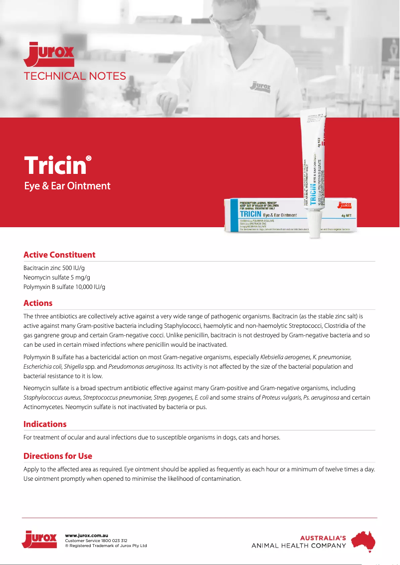 Image de la première page du manuel de l'appareil Tricin