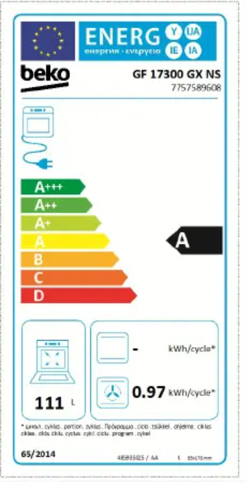 Image de la première page du manuel de l'appareil GF17300GXNS