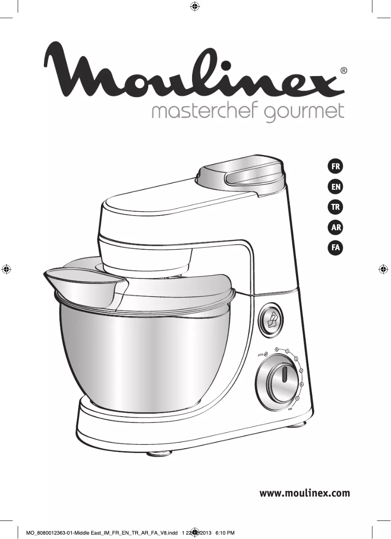 Page n°1 - Manuel utilisateur Moulinex Masterchef Gourmet QA408D25