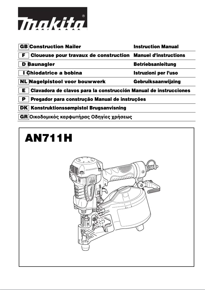 Page 1 de la notice Manuel utilisateur Makita AN711H