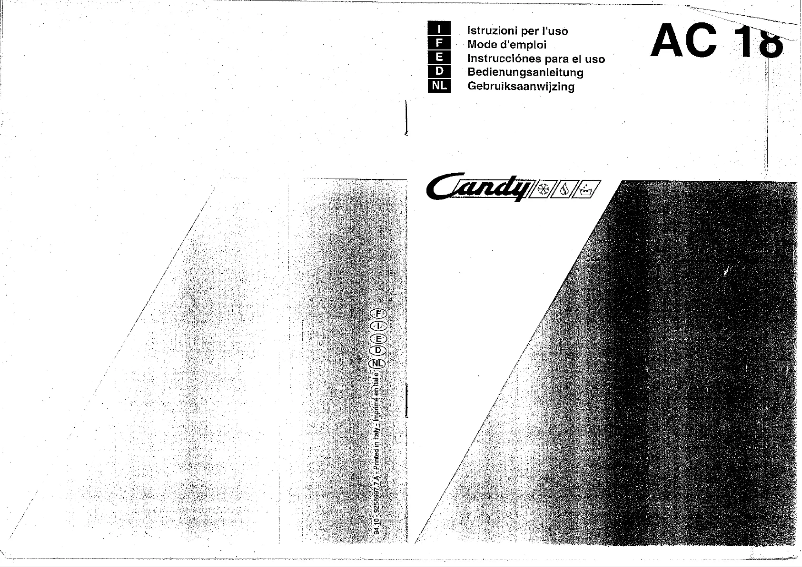 Page n°1 - Manuel utilisateur Candy LB AC 18