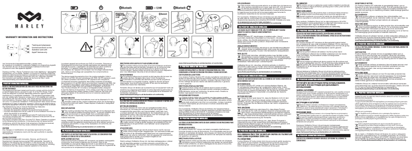 Page 1 de la notice Guide de démarrage rapide House of Marley Positive Vibration 2.0