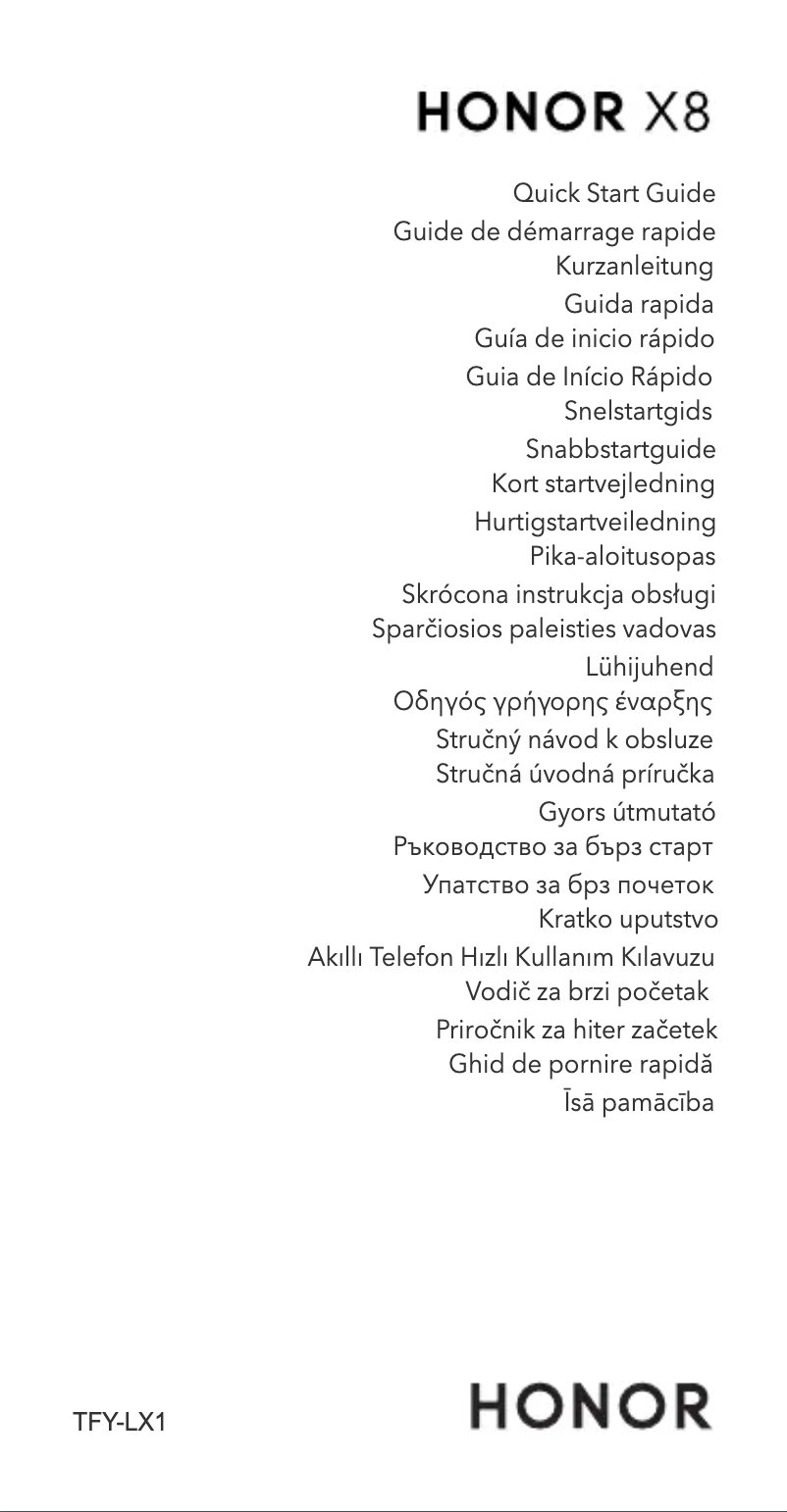 Image de la première page du manuel de l'appareil X8