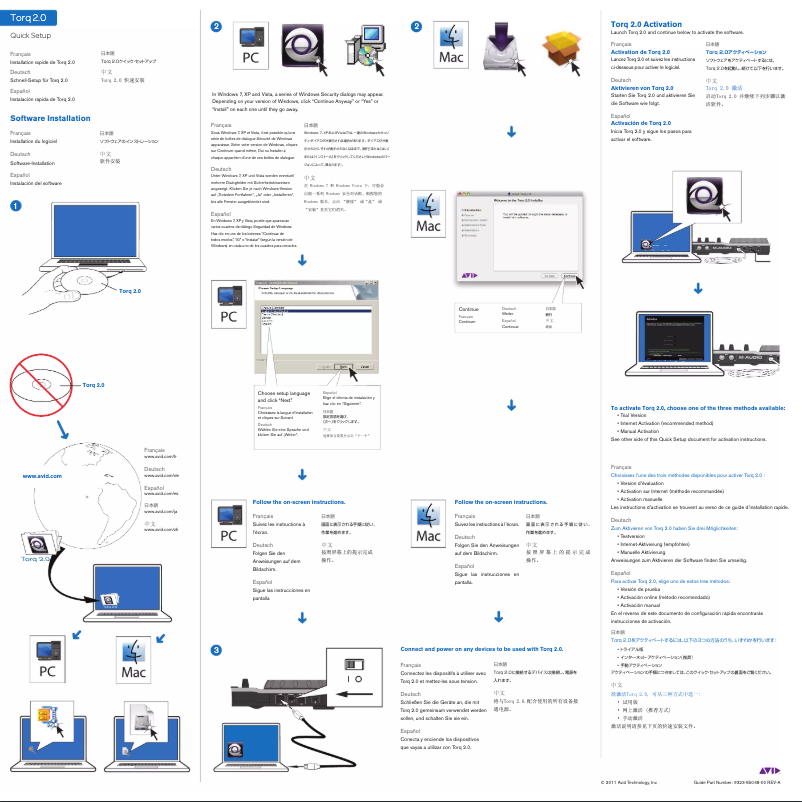 Page 1 de la notice Manuel utilisateur Avid Torq 2.0