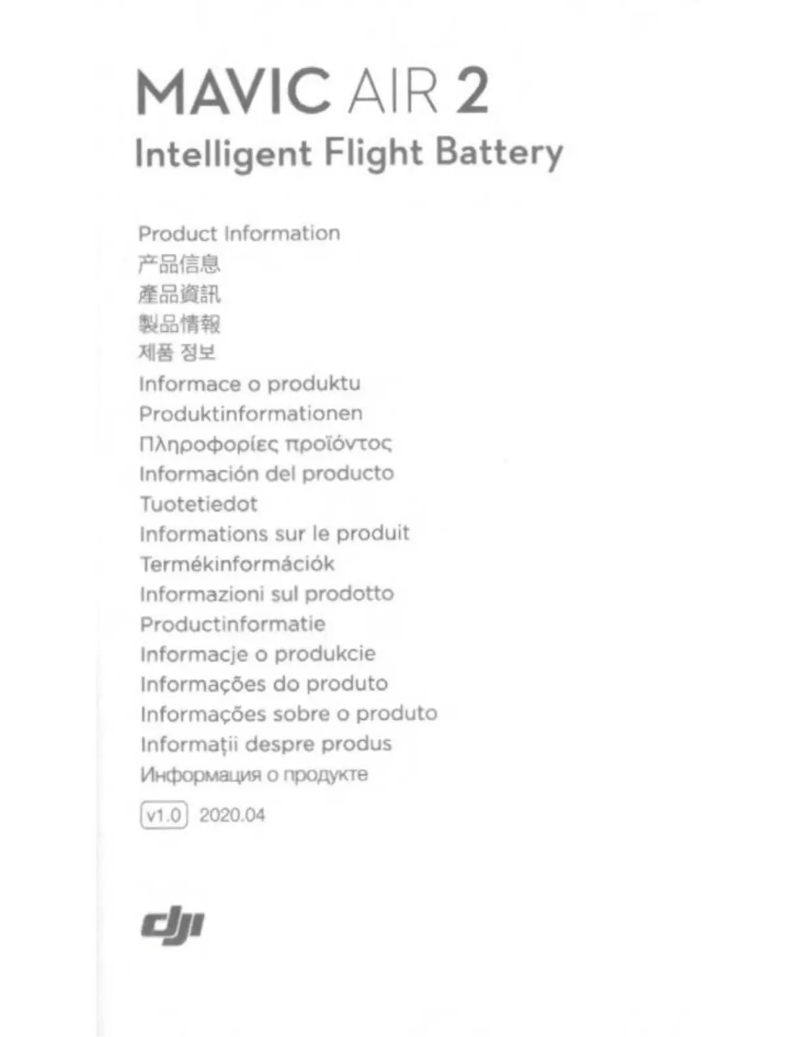 Page 1 de la notice Manuel utilisateur DJI Mavic Air 2 Flight Battery