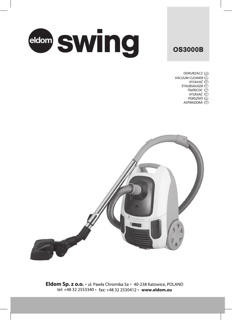 Page 1 de la notice Manuel utilisateur Eldom SWING OS3000B