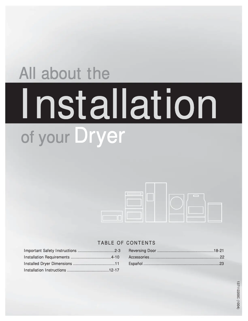 Page 1 de la notice Manuel utilisateur Frigidaire Affinity 7.0 cu FAQE7001LW