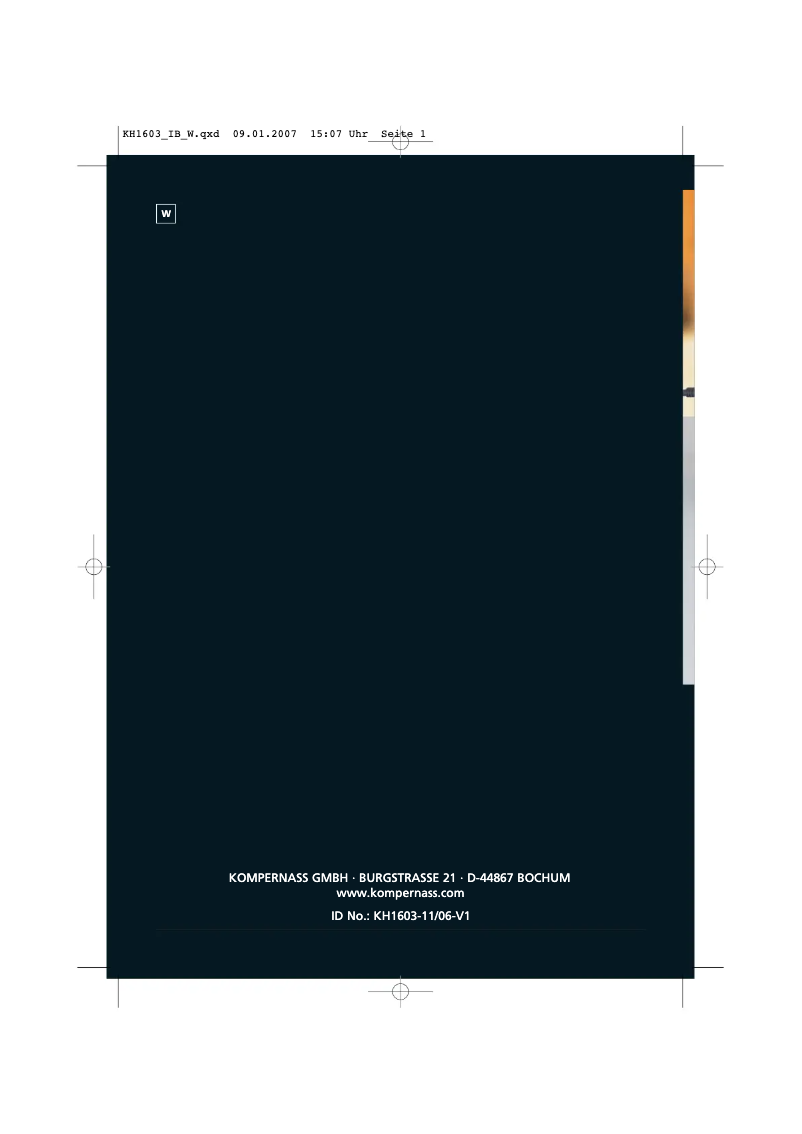 Page 1 de la notice Manuel utilisateur Bifinett KH 1602