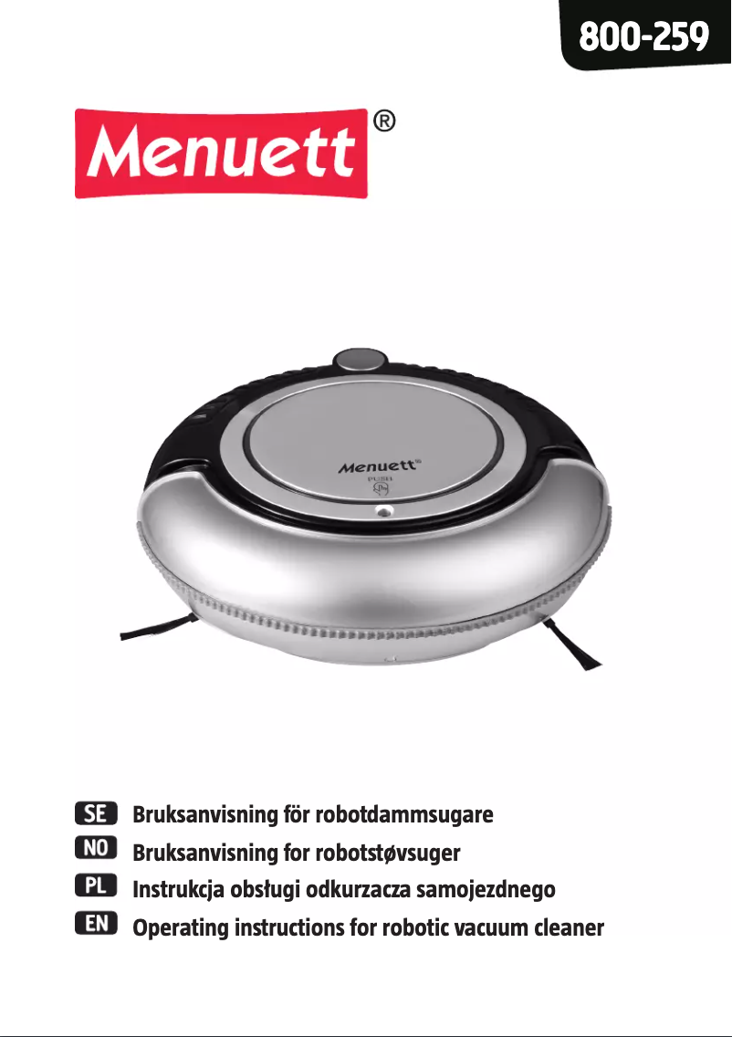 Page n°1 - Manuel utilisateur Menuett 800-259