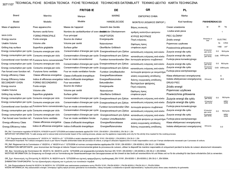 Image de la première page du manuel de l'appareil F605HEREKNE