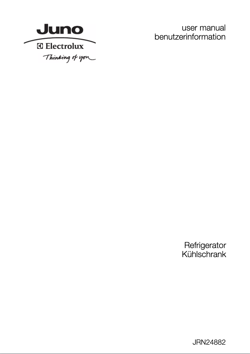 Page 1 de la notice Manuel utilisateur Juno Electrolux JRN24882