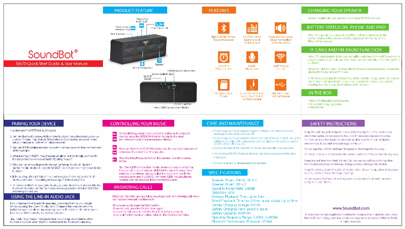 Image de la première page du manuel de l'appareil SB570