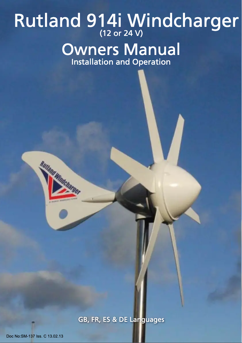 Page n°1 - Manuel utilisateur Sunset WG 914i