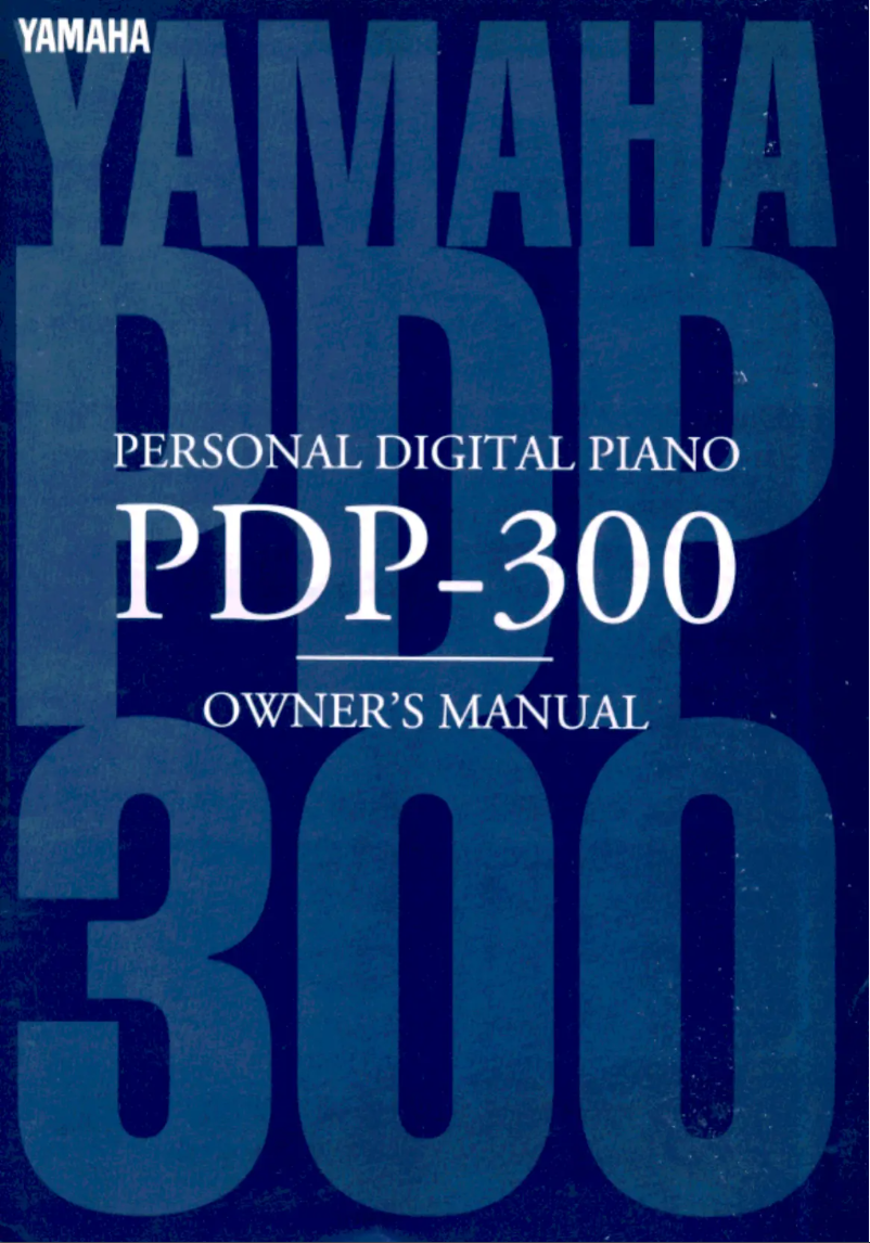 Page n°1 - Manuel utilisateur Yamaha PDP-300