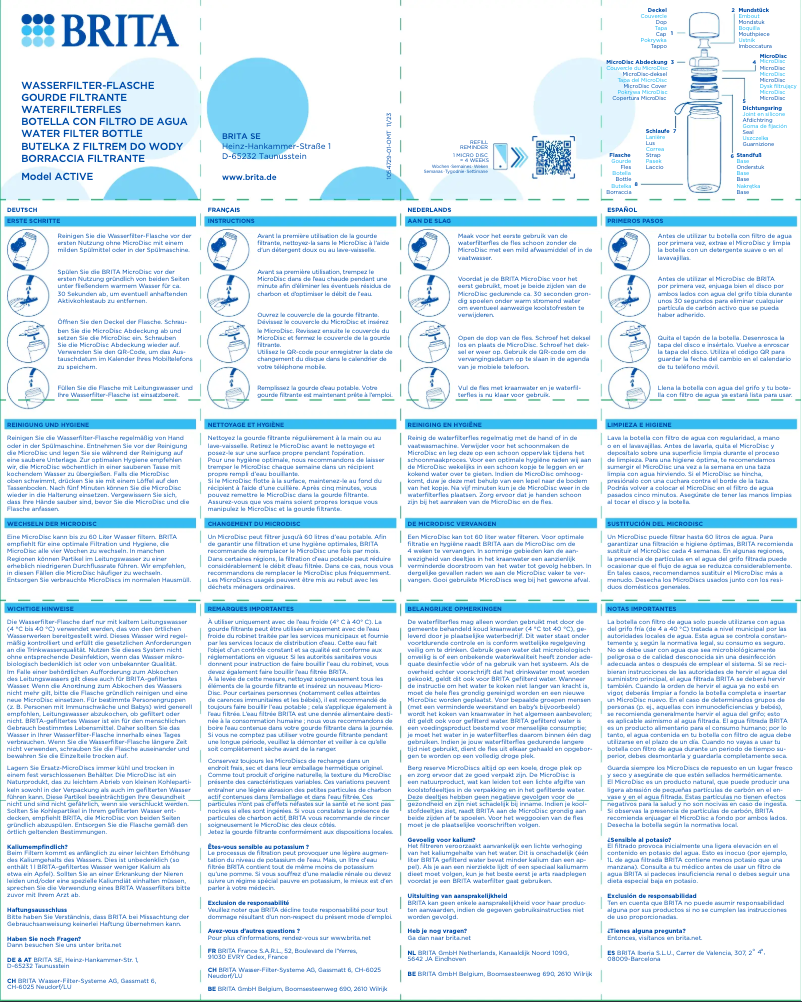 Image de la première page du manuel de l'appareil Active