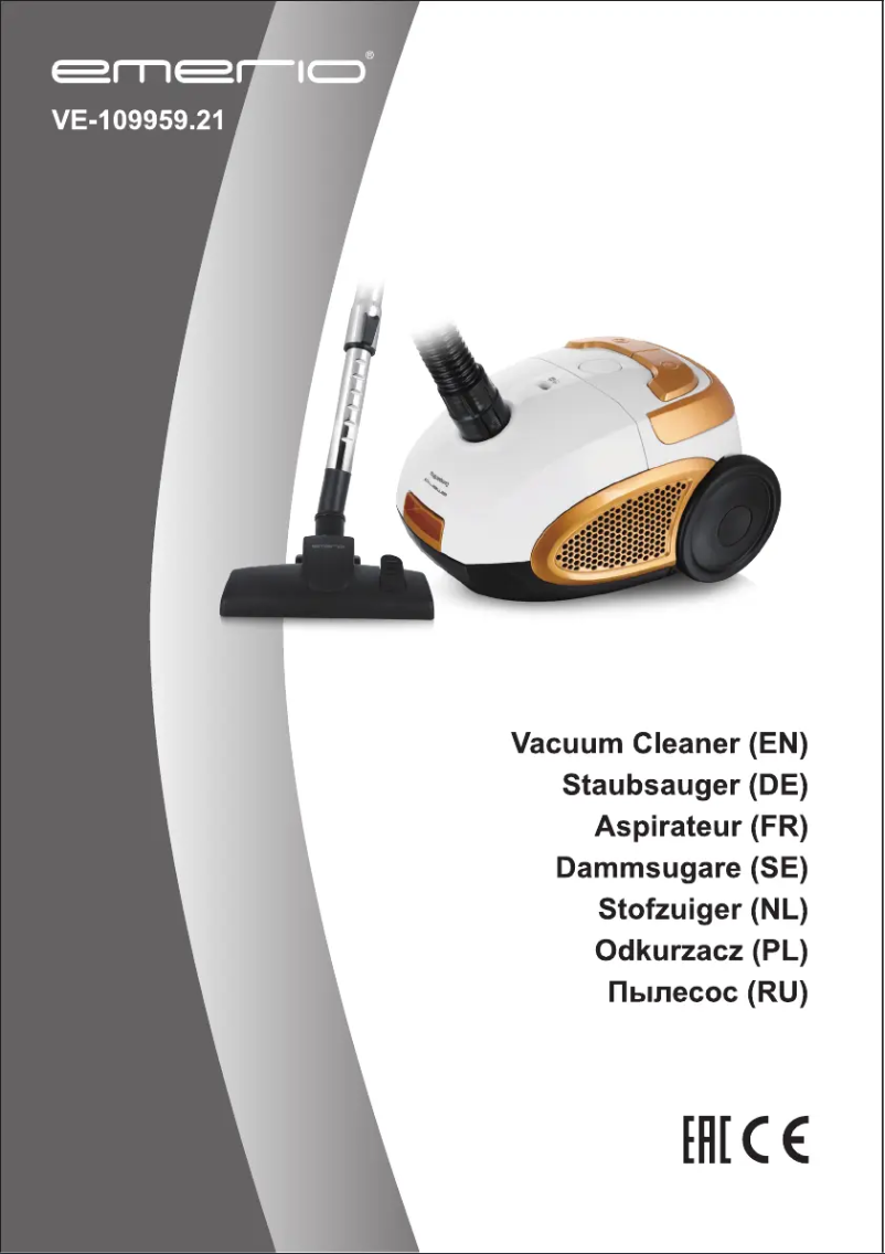 Image de la première page du manuel de l'appareil VE-109959.21