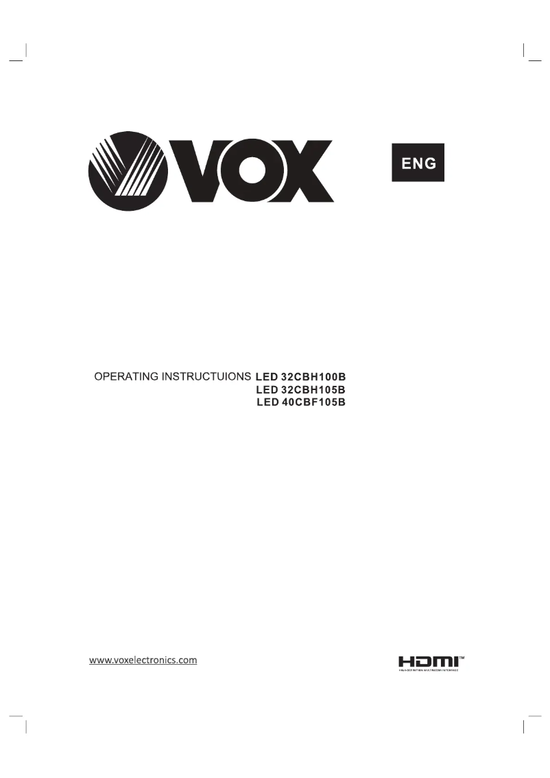 Page 1 de la notice Manuel utilisateur VOX LED 40CBF105B