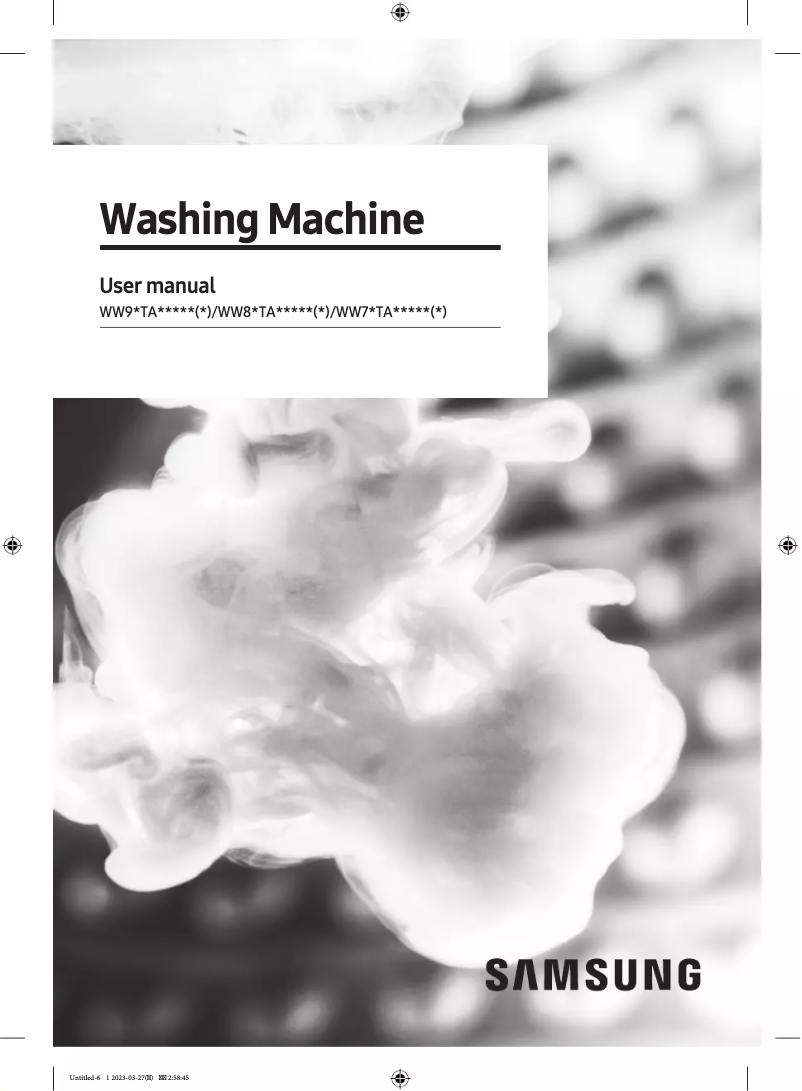 Page n°1 - Manuel utilisateur Samsung WW70TA026AE